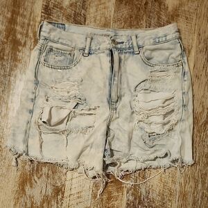 Distressed Denim Shorts